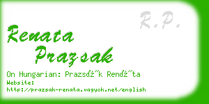 renata prazsak business card